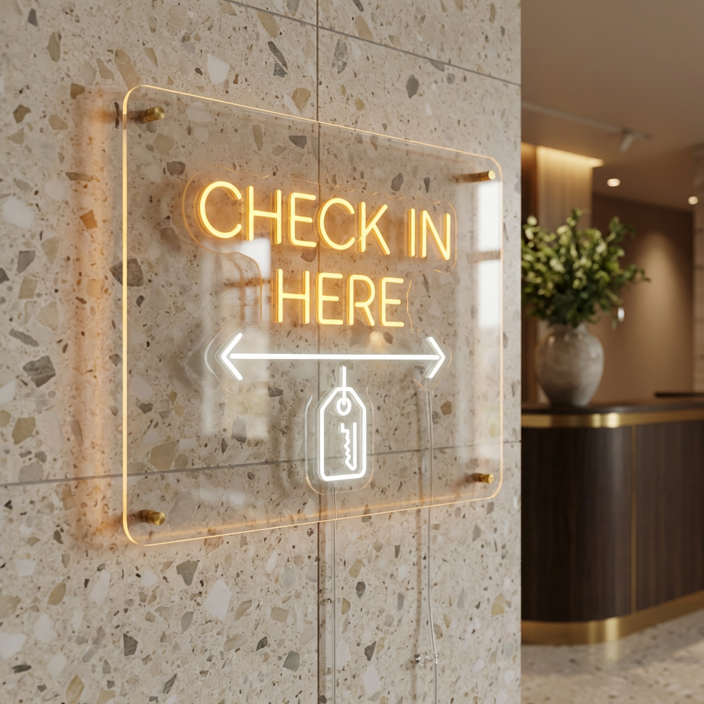 CHECK IN HERE variant