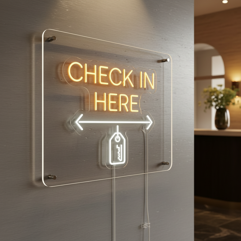 CHECK IN HERE variant