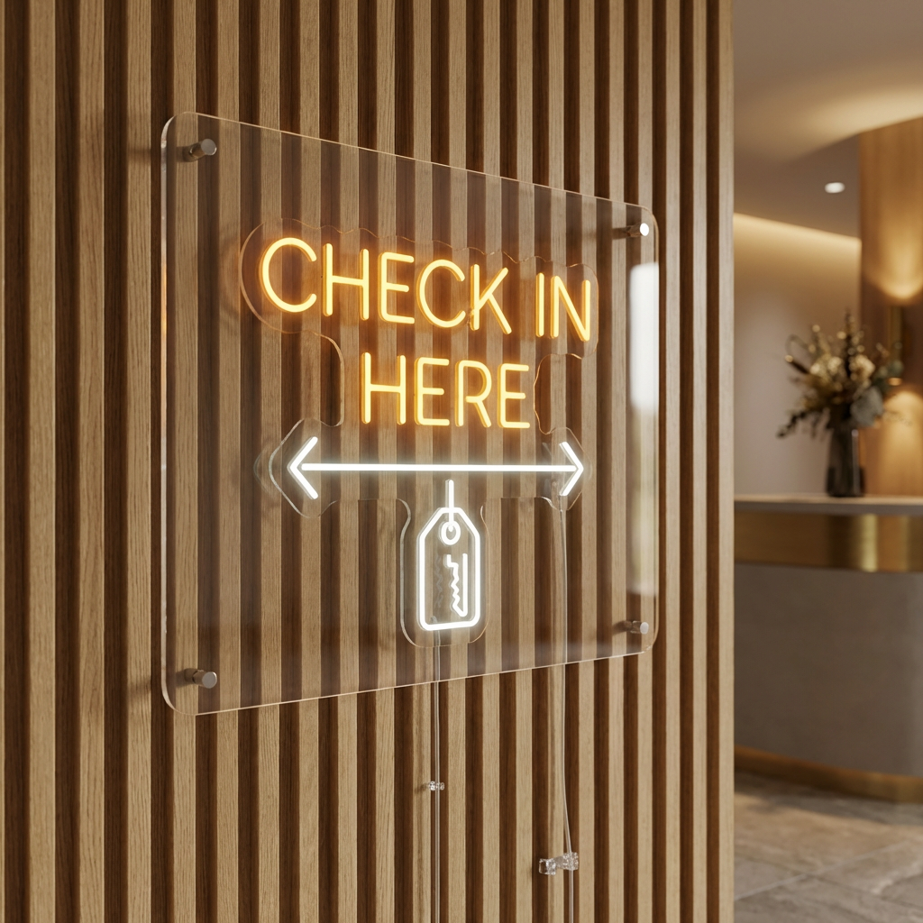 CHECK IN HERE variant